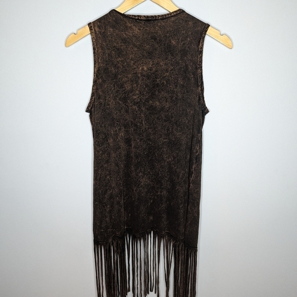 Y2K T Party Western Embroidered Diamond Bedazzled Denim Vest Woman's Small - Picture 3 of 4